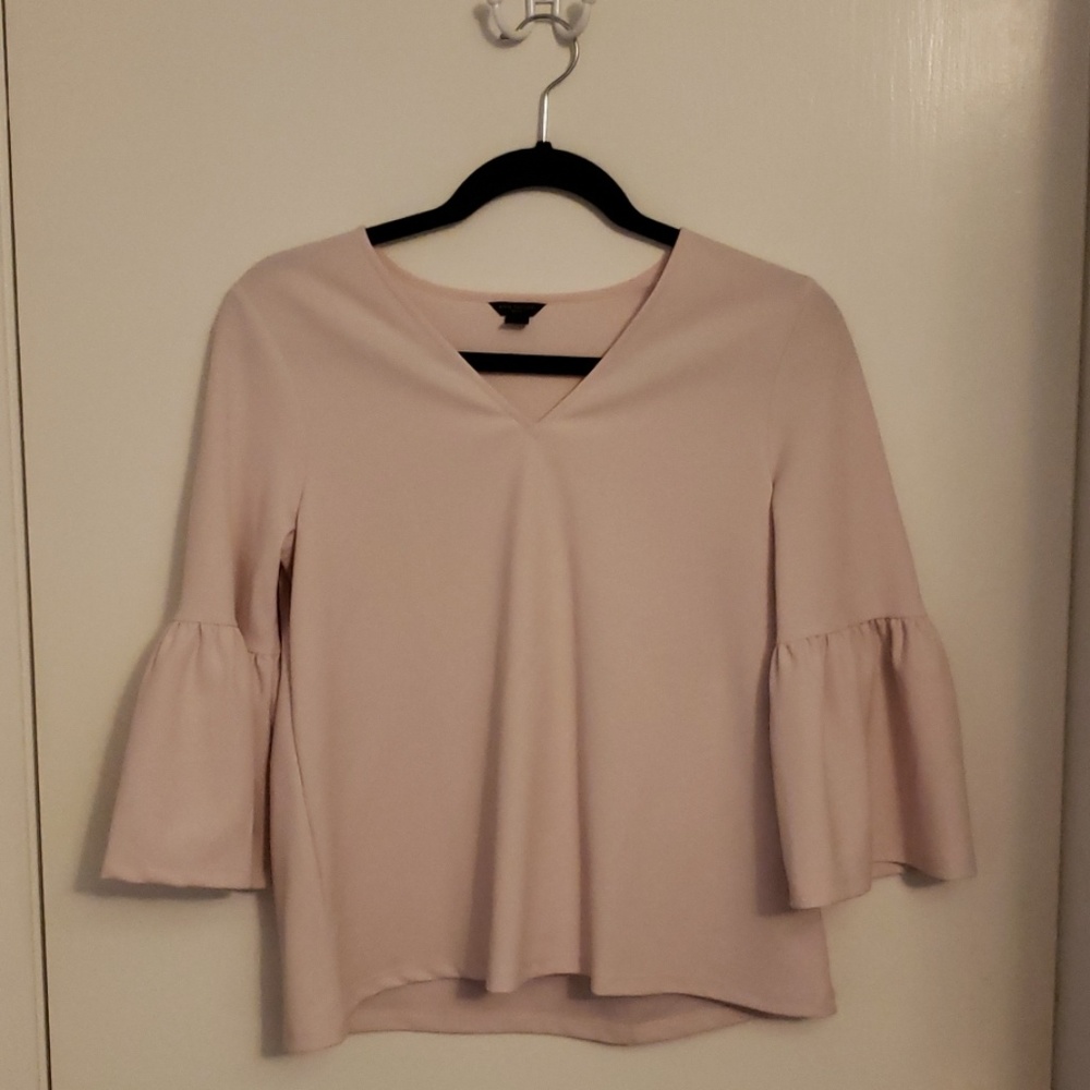 Ann Taylor Petite Flutter Sleeve Top